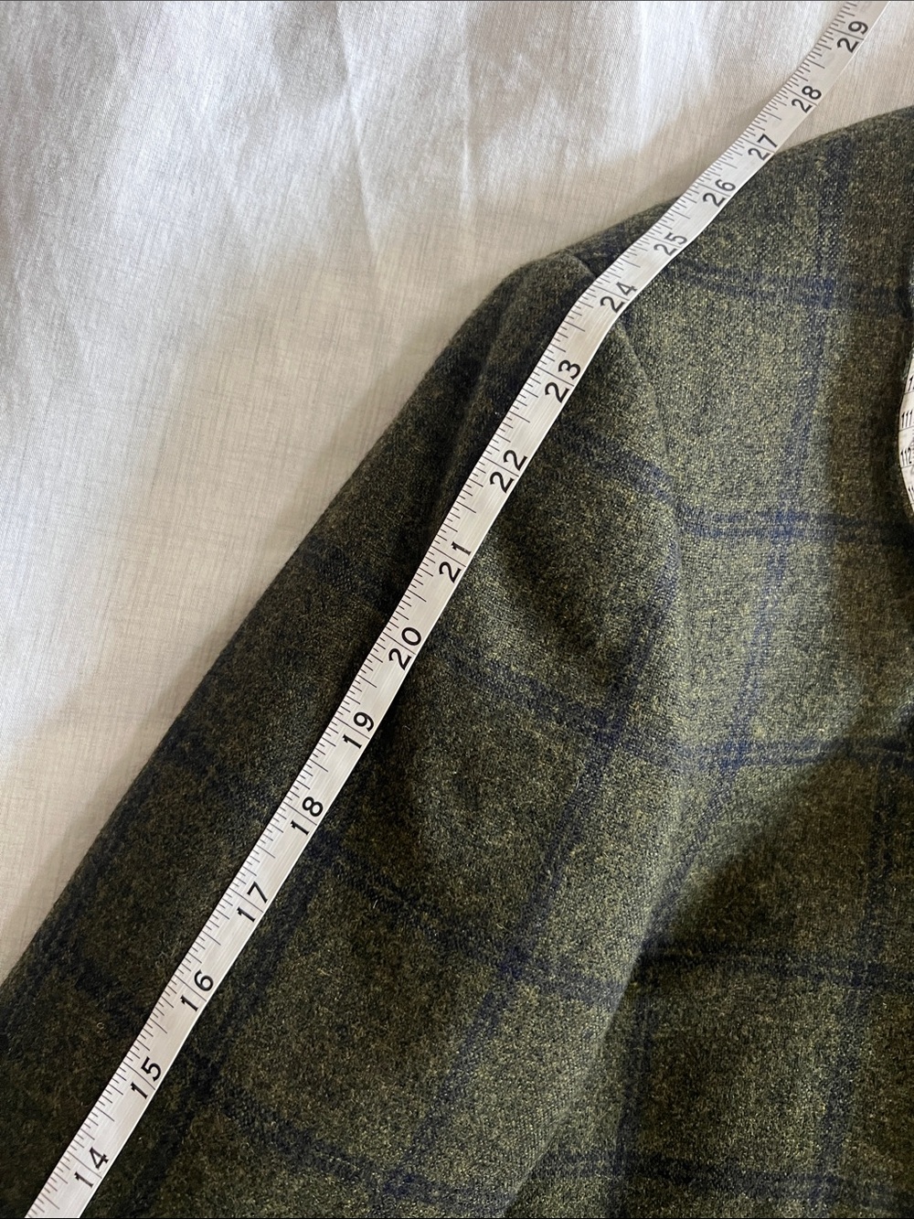 ISAIA NAPOLI Check Sportcoat 42R US (52 EU) Silk Cashmere EUC Green - Picture 6 of 15